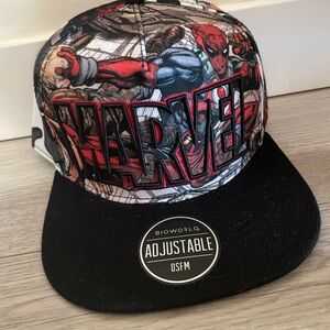 Marvel Kids Cap with Superhero Print - Black and Red